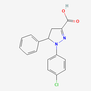 1-(4-Chlorophenyl)-5-phenyl-4,5-dihydro-1H-pyrazole-3-carboxylic acid