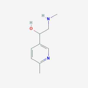 molecular formula C9H14N2O B13585020 2-(Methylamino)-1-(6-methylpyridin-3-yl)ethan-1-ol 
