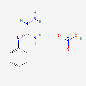 molecular formula C7H11N5O3 B13585033 Hydrazinecarboximidamide, N-phenyl-, mononitrate CAS No. 72189-68-5