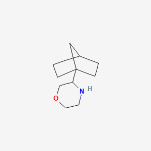 molecular formula C11H19NO B13585062 3-{Bicyclo[2.2.1]heptan-1-yl}morpholine 