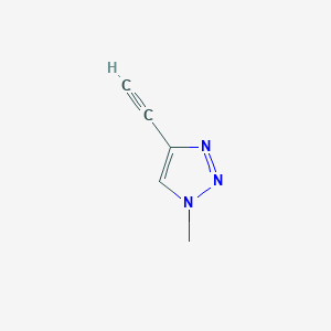molecular formula C5H5N3 B13585067 4-ethynyl-1-methyl-1H-1,2,3-triazole 