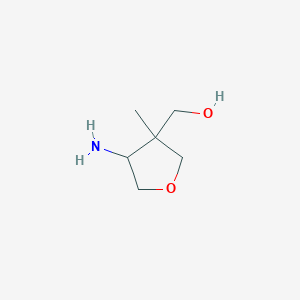molecular formula C6H13NO2 B13585080 (4-Amino-3-methyloxolan-3-yl)methanol CAS No. 1501749-81-0