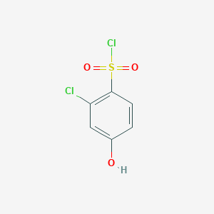 molecular formula C6H4Cl2O3S B13585088 2-Chloro-4-hydroxybenzene-1-sulfonyl chloride 