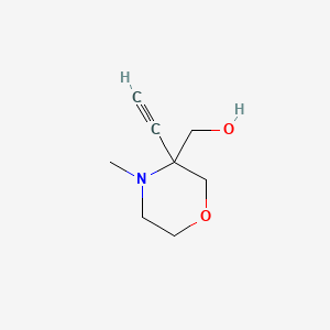 molecular formula C8H13NO2 B13585177 (3-Ethynyl-4-methylmorpholin-3-yl)methanol 