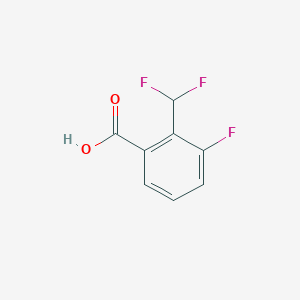 molecular formula C8H5F3O2 B13585183 2-(Difluoromethyl)-3-fluorobenzoic acid 
