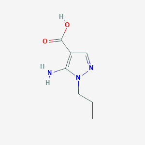 molecular formula C7H11N3O2 B13585187 5-amino-1-propyl-1H-pyrazole-4-carboxylic acid 