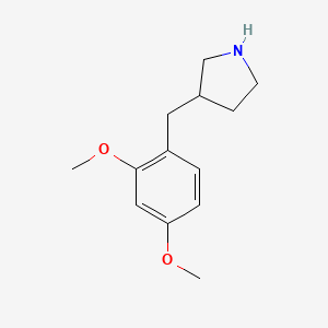 molecular formula C13H19NO2 B13585195 3-(2,4-Dimethoxybenzyl)pyrrolidine 