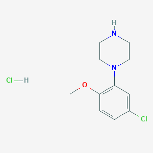 molecular formula C11H16Cl2N2O B1358520 1-(5-Chloro-2-methoxyphenyl)piperazine hydrochloride CAS No. 99857-72-4