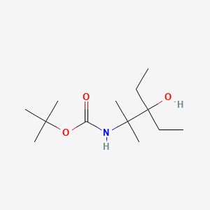 molecular formula C13H27NO3 B13585216 Tert-butyl n-(3-ethyl-3-hydroxy-2-methylpentan-2-yl)carbamate 