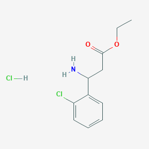 molecular formula C11H15Cl2NO2 B1358524 Ethyl 3-amino-3-(2-chlorophenyl)propanoate hydrochloride CAS No. 945419-77-2