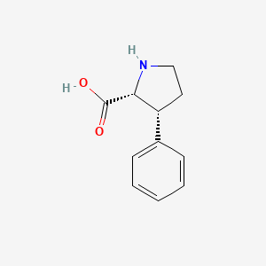 molecular formula C11H13NO2 B13585250 (2R,3R)-3-phenylpyrrolidine-2-carboxylic acid 