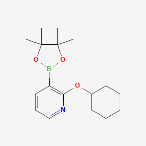 2-(Cyclohexyloxy)-3-(4,4,5,5-tetramethyl-1,3,2-dioxaborolan-2-YL)pyridine