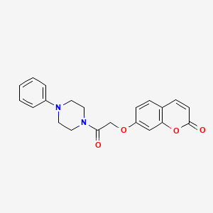 molecular formula C21H20N2O4 B13585260 7-[2-oxo-2-(4-phenylpiperazin-1-yl)ethoxy]-2H-chromen-2-one 