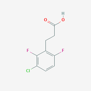 molecular formula C9H7ClF2O2 B13585292 3-(3-Chloro-2,6-difluorophenyl)propanoic acid 