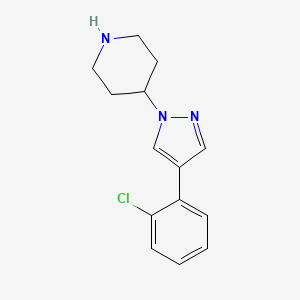 molecular formula C14H16ClN3 B1358534 4-[4-(2-Chlorophenyl)-1H-Pyrazol-1-Yl]Piperidine CAS No. 902836-42-4