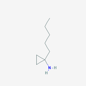 molecular formula C8H17N B13585352 1-Pentylcyclopropan-1-amine 