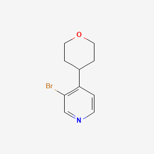 molecular formula C10H12BrNO B13585418 3-Bromo-4-(oxan-4-yl)pyridine 