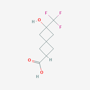 molecular formula C9H11F3O3 B13585425 6-Hydroxy-6-(trifluoromethyl)spiro[3.3]heptane-2-carboxylic acid 