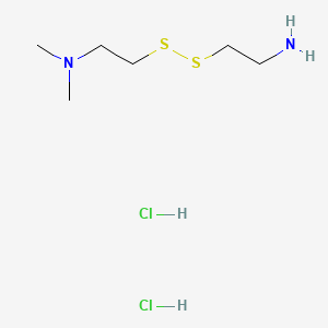 molecular formula C6H18Cl2N2S2 B13585429 {2-[(2-Aminoethyl)disulfanyl]ethyl}dimethylaminedihydrochloride 