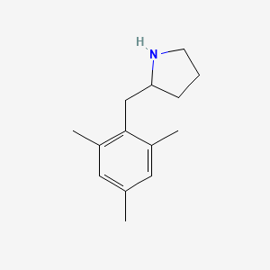 molecular formula C14H21N B13585466 2-(2,4,6-Trimethylbenzyl)pyrrolidine 