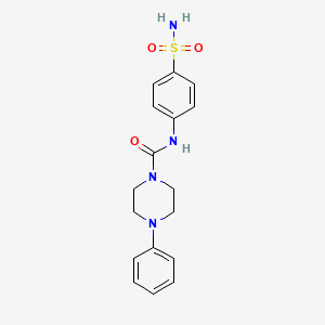 molecular formula C17H20N4O3S B13585468 4-phenyl-N-(4-sulfamoylphenyl)piperazine-1-carboxamide 