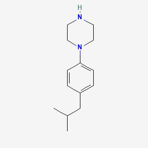 molecular formula C14H22N2 B13585475 1-(4-Isobutylphenyl)piperazine 