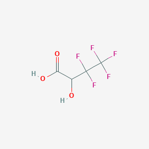 molecular formula C4H3F5O3 B13585483 3,3,4,4,4-Pentafluoro-2-hydroxybutanoicacid 