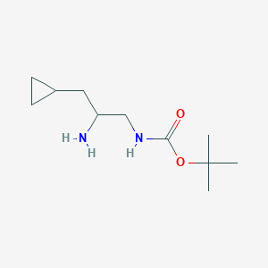 molecular formula C11H22N2O2 B13585508 tert-Butyl (2-amino-3-cyclopropylpropyl)carbamate 