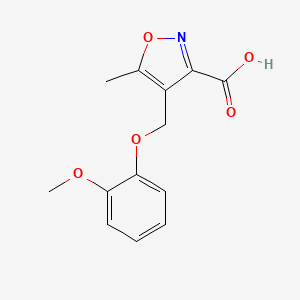 molecular formula C13H13NO5 B1358551 4-[(2-Methoxyphenoxy)methyl]-5-methylisoxazole-3-carboxylic acid CAS No. 932894-19-4