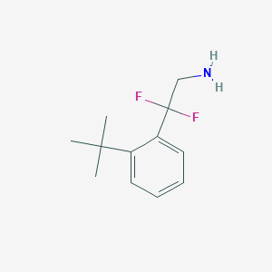 molecular formula C12H17F2N B13585525 2-(2-Tert-butylphenyl)-2,2-difluoroethan-1-amine 