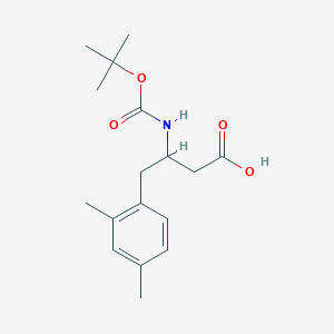 molecular formula C17H25NO4 B13585535 3-(Boc-amino)-4-(2,4-dimethylphenyl)butyric Acid 