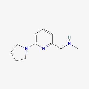 molecular formula C11H17N3 B1358557 N-methyl-N-[(6-pyrrolidin-1-ylpyridin-2-yl)methyl]amine CAS No. 884507-14-6