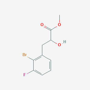 molecular formula C10H10BrFO3 B13585583 Methyl 3-(2-bromo-3-fluorophenyl)-2-hydroxypropanoate 