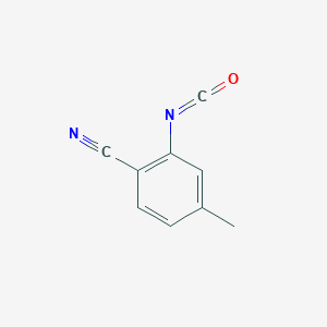 molecular formula C9H6N2O B13585588 2-Isocyanato-4-methylbenzonitrile 