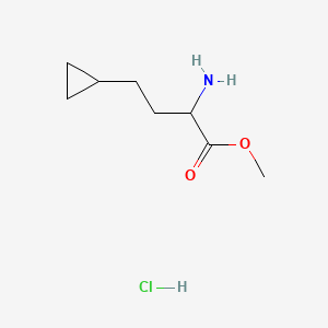 molecular formula C8H16ClNO2 B13585598 Methyl2-amino-4-cyclopropylbutanoatehydrochloride 