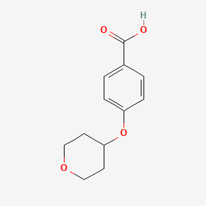 molecular formula C12H14O4 B1358560 4-((Tetrahydro-2H-pyran-4-yl)oxy)benzoic acid CAS No. 851048-51-6