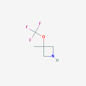 molecular formula C5H8F3NO B13585616 3-Methyl-3-(trifluoromethoxy)azetidine 