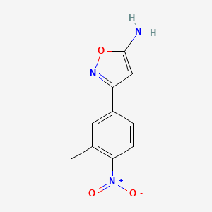 molecular formula C10H9N3O3 B13585653 3-(3-Methyl-4-nitrophenyl)isoxazol-5-amine 