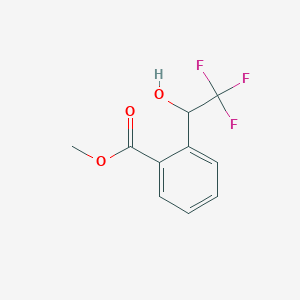 molecular formula C10H9F3O3 B13585655 Methyl 2-(2,2,2-trifluoro-1-hydroxyethyl)benzoate 