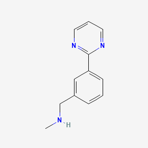 molecular formula C12H13N3 B1358566 N-Methyl-3-pyrimidin-2-ylbenzylamine CAS No. 886851-49-6