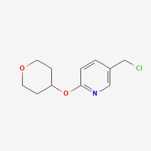molecular formula C11H14ClNO2 B1358567 5-(Chloromethyl)-2-(tetrahydropyran-4-yloxy)pyridine CAS No. 906352-80-5