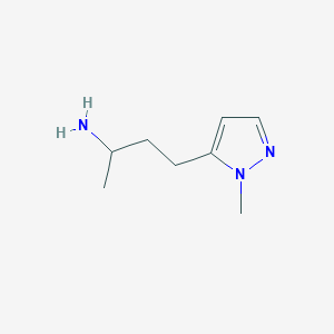molecular formula C8H15N3 B13585670 4-(1-Methyl-1h-pyrazol-5-yl)butan-2-amine 