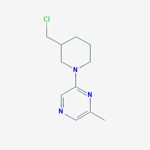 B1358568 2-(3-(Chloromethyl)piperidin-1-yl)-6-methylpyrazine CAS No. 937795-92-1