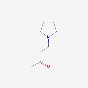 molecular formula C8H15NO B13585706 4-(Pyrrolidin-1-yl)butan-2-one 