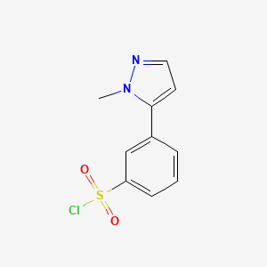 B1358571 3-(1-Methyl-1H-pyrazol-5-yl)benzene-1-sulfonyl chloride CAS No. 941716-85-4