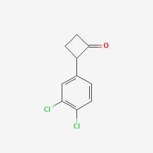 molecular formula C10H8Cl2O B13585729 2-(3,4-Dichlorophenyl)cyclobutan-1-one 