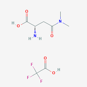 molecular formula C8H13F3N2O5 B13585762 (2S)-2-amino-3-(dimethylcarbamoyl)propanoicacid,trifluoroaceticacid 