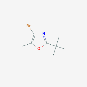 molecular formula C8H12BrNO B13585790 4-Bromo-2-tert-butyl-5-methyl-1,3-oxazole 