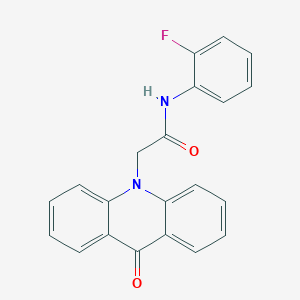 molecular formula C21H15FN2O2 B13585793 N-(2-fluorophenyl)-2-(9-oxoacridin-10-yl)acetamide 
