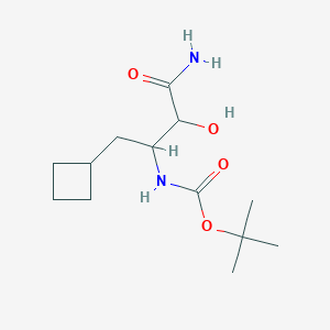 tert-Butyl (4-amino-1-cyclobutyl-3-hydroxy-4-oxobutan-2-yl)carbamate
